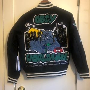 NWT Obey roll call varsity jacket